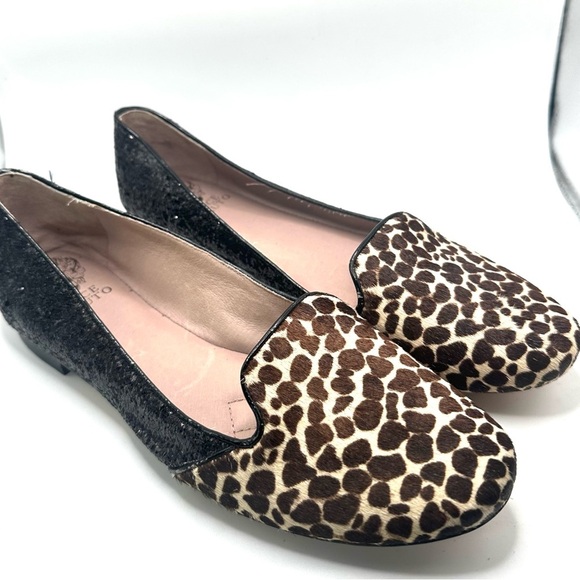 Vince Camuto Animal leopard Slip-On Lilliana Glitter Ballet Flats Size 9 - Picture 1 of 10